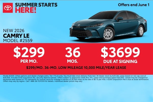 Lease the NEW Camry at Toyota South in Richmond KY