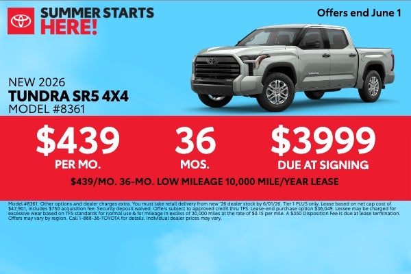 Lease the NEW Tundra at Toyota South in Richmond KY