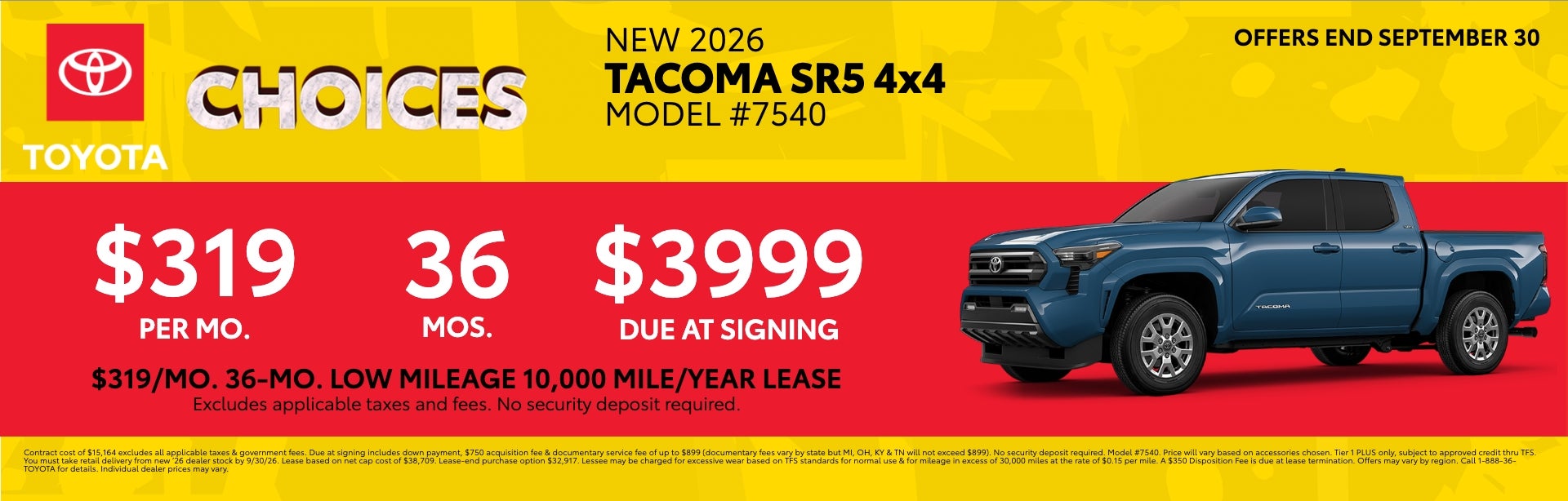 Lease the NEW Tacoma at Toyota South