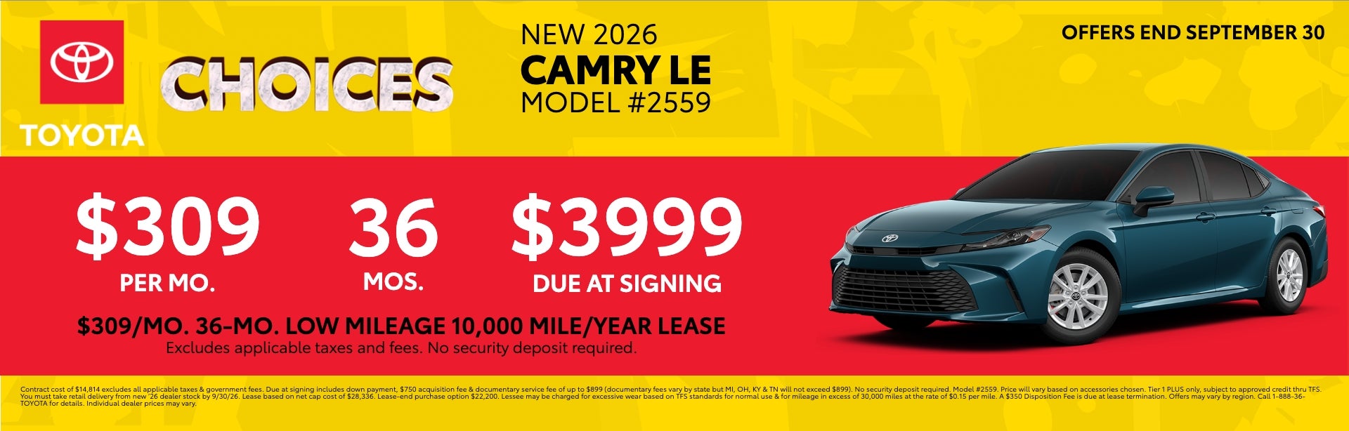 Lease the NEW Camry at Toyota South