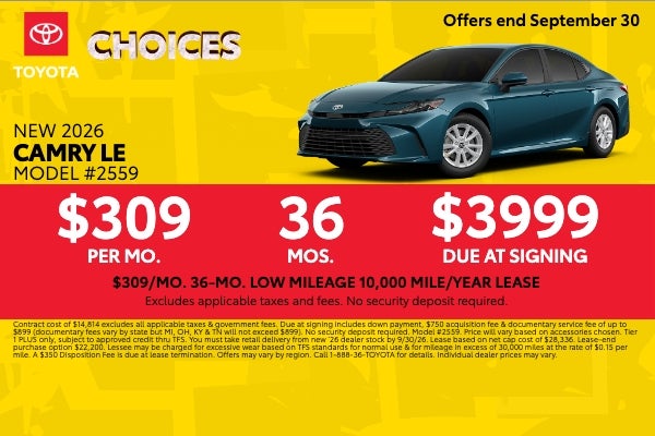 Lease the NEW Camry at Toyota South