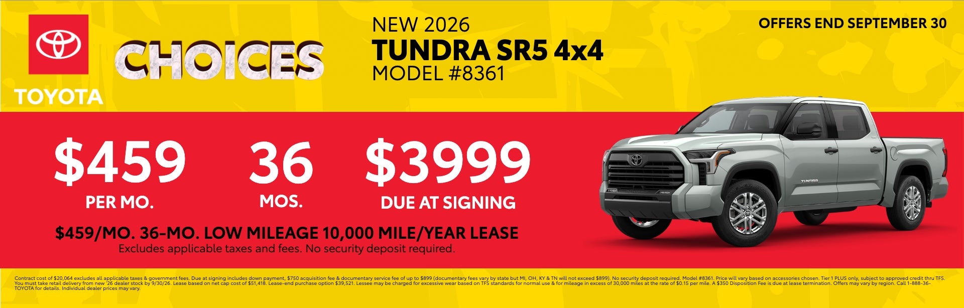 Lease the NEW Tundra at Toyota South