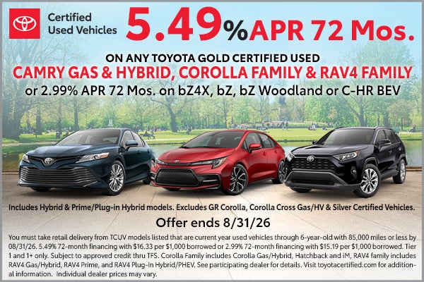 Toyota Certified Used Vehicles 5.49% APR at Toyota South