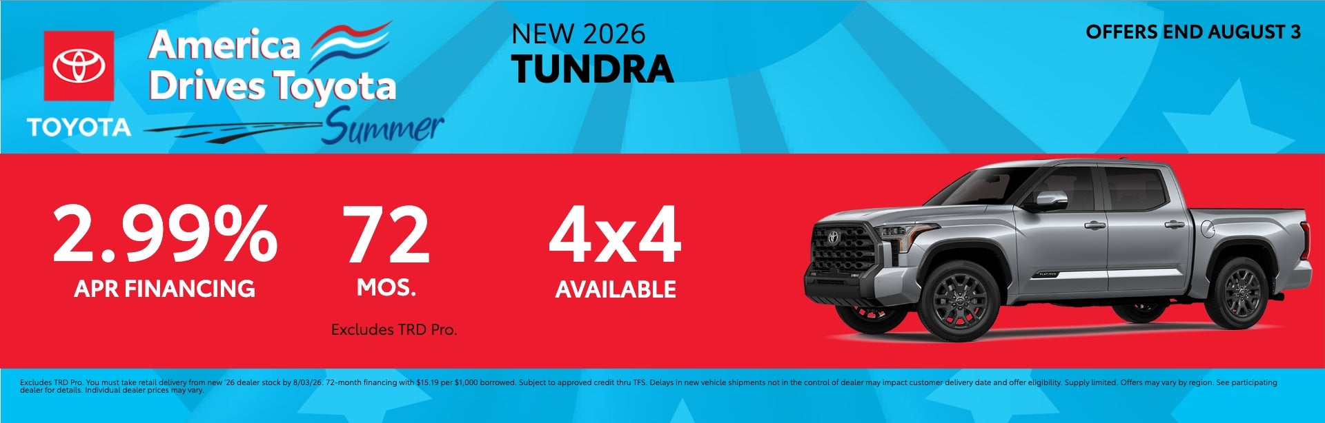 2026 Toyota Tundra 2.99% APR at Toyota South