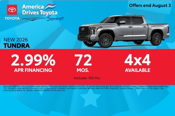 2026 Toyota Tundra 2.99% APR at Toyota South