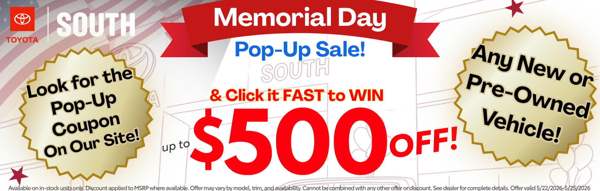Memorial Day Sale at Toyota South
